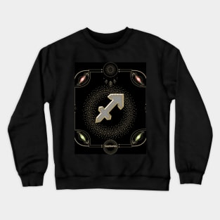 Golden zodiac sagittarius sign Crewneck Sweatshirt